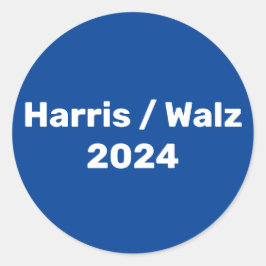Pegatina Redonda Campaña Presidencial Harris/Walz 2024
