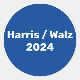 Pegatina Redonda Campaña Presidencial Harris/Walz 2024