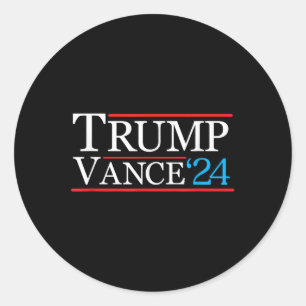Pegatina Redonda Campaña Trump Vance Shirt 2024 contra Jd Vanc
