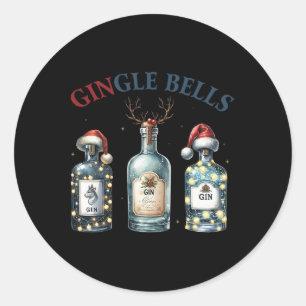 Pegatina Redonda Campanas Cascabeles Divertidos Cascabeles De Gin G