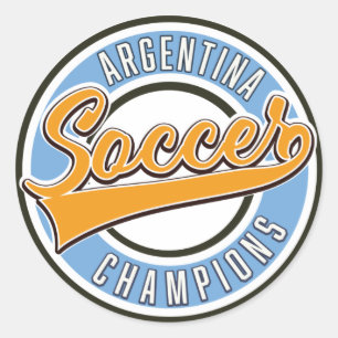 Pegatina Redonda Campeón de fútbol de Argentina