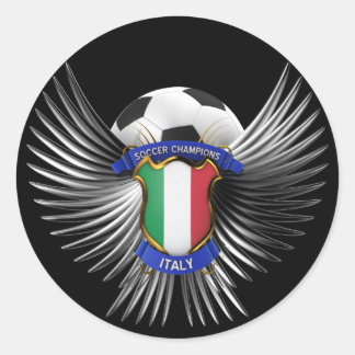 Pegatina Redonda Campeón de fútbol de Italia