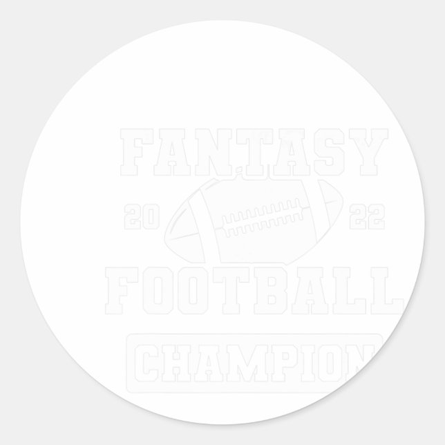 Pegatina Redonda Campeón de la Liga FFL Ganador de Cham Fantasy 202 (Anverso)