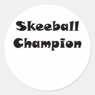 Pegatina Redonda Campeón de Skeeball