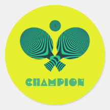 Campeón de Tabletennis estilo retro verde azulado 