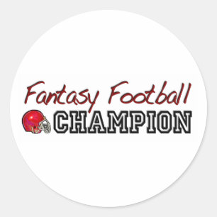 Pegatina Redonda Campeón del fútbol de la fantasía
