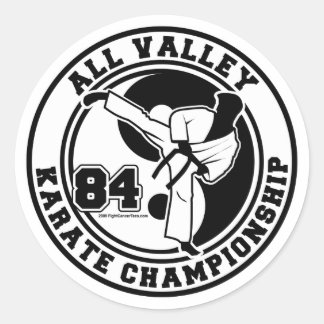 Pegatina Redonda Campeonato de All Valley Karate