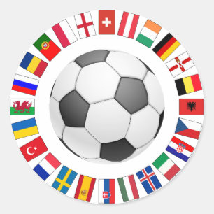 Pegatina Redonda Campeonato Europeo de Fútbol 2016