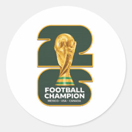 Pegatina Redonda Campeonato Mundial de Fútbol 2026