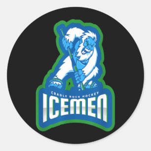 Pegatina Redonda Campeones de la Liga de Hockey Profesional Icemen
