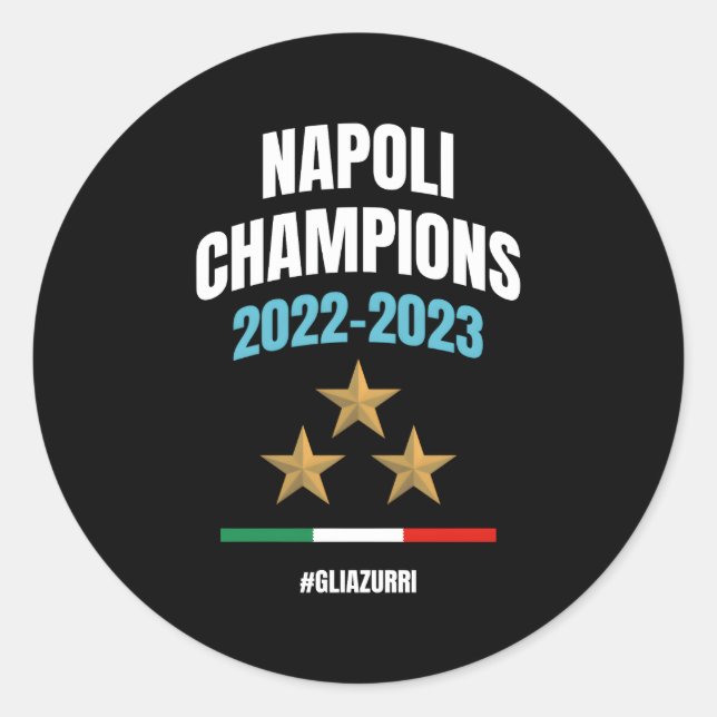 Pegatina Redonda Campeones de Nápoles 2022-2023 (Anverso)