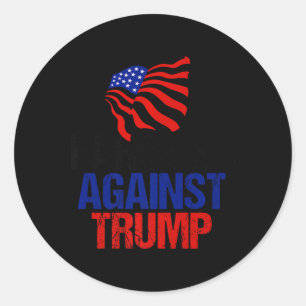 Pegatina Redonda Campesinos contra Trump contra Donald Trump