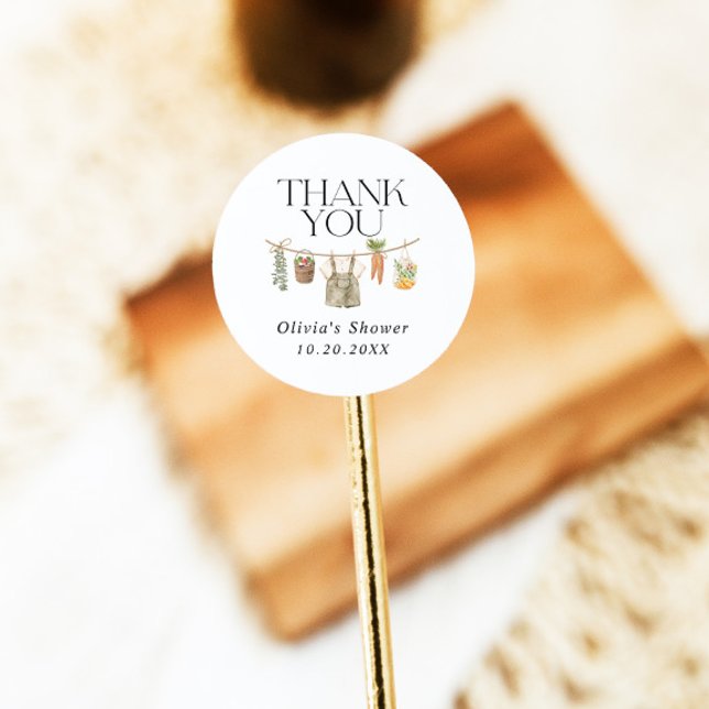 Pegatina Redonda Campesinos cultivados localmente comercializan Bab (Subido por el creador)