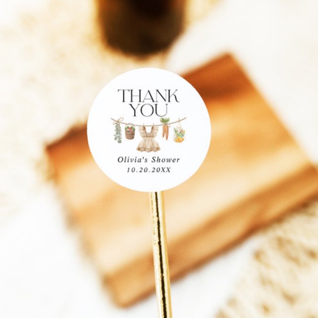 Pegatina Redonda Campesinos cultivados localmente comercializan Bab (Subido por el creador)