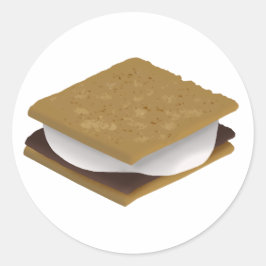 Pegatina Redonda Campfire S'mores