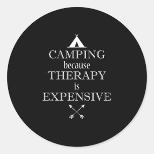 Pegatina Redonda Camping 