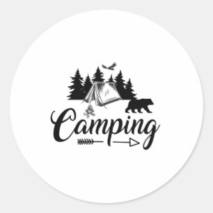 Pegatina Redonda Camping Lover - Camping Guay