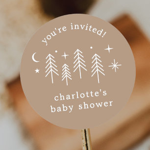 Pegatina Redonda Camping te invitan