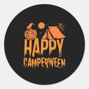 Pegatina Redonda Campista de Halloween Naturaleza