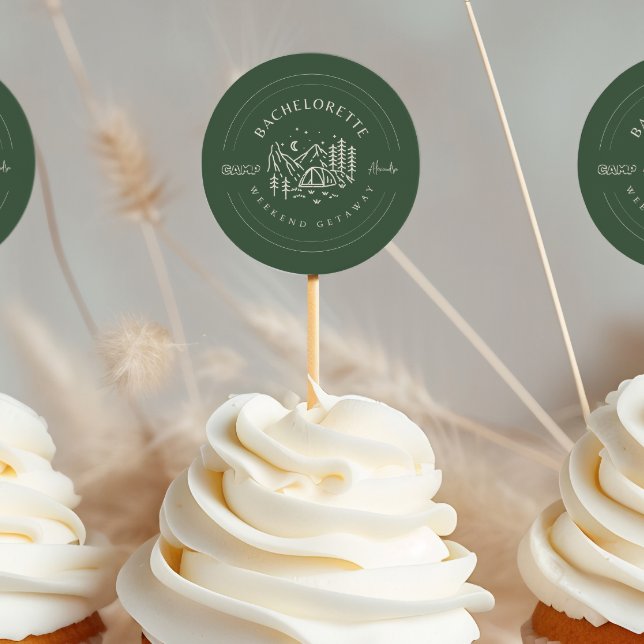 Pegatina Redonda Campo Bachelorette Weekend Itinerario (Subido por el creador)