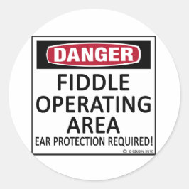 Pegatina Redonda Campo de área de operación