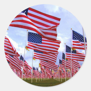 Pegatina Redonda Campo de honor