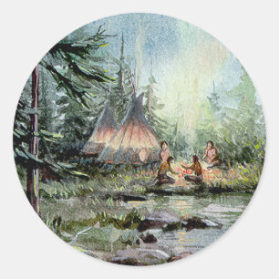 Pegatina Redonda CAMPO del TIPI de la NOCHE de SHARON SHARPE