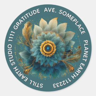 Pegatina Redonda Campo Vivo   Mandala