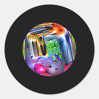 Pegatina Redonda Camuflaje Contra Reconocimiento Facial Contrario I