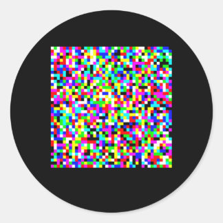 Pegatina Redonda Camuflaje Contra Reconocimiento Facial Contrario I