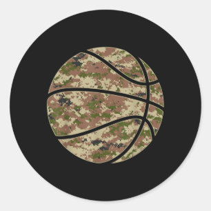 Pegatina Redonda Camuflaje de béisbol del desierto - Camuflaje de b