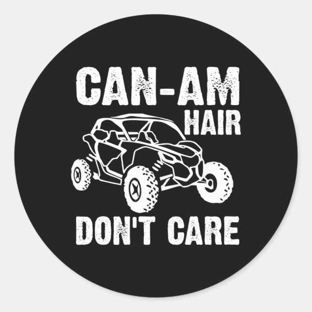 Pegatina Redonda Can-Am Hair Don'T Care (Anverso)