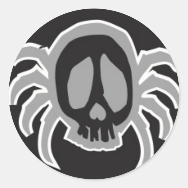Pegatina Redonda can am spyder skull medallion (Anverso)