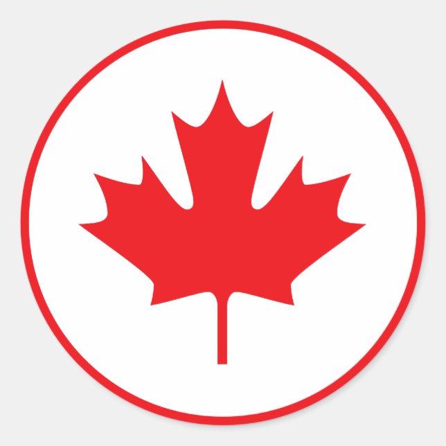 Pegatina Redonda Canadá (Anverso)