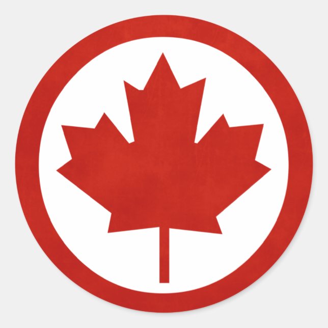 Pegatina Redonda Canadá (Anverso)