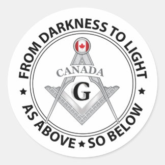 Pegatina Redonda Canada freemasonry sign