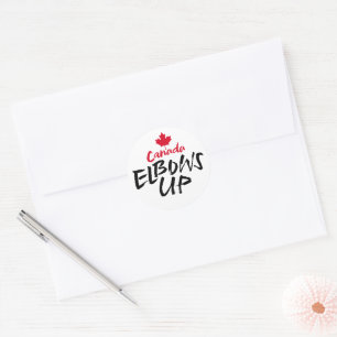 Pegatina Redonda Canadá No Está A La Venta - Elbows Up - Patriótico
