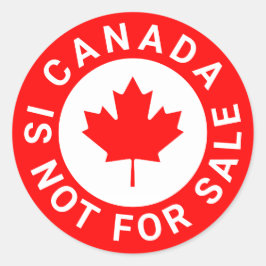 Pegatina Redonda Canadá no está a la venta personalizado de hojas d