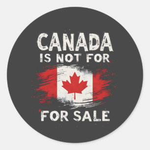 Pegatina Redonda Canadá no está a la venta presidente Trump