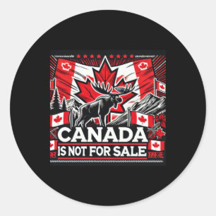 Pegatina Redonda Canadá No Está A La Venta - Una Audaz Declaración 