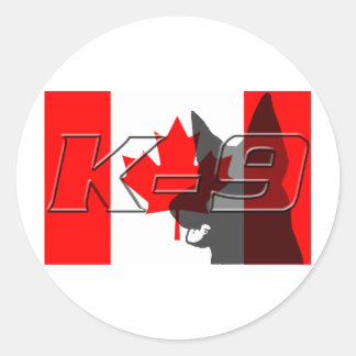 Pegatina Redonda CanadáK9