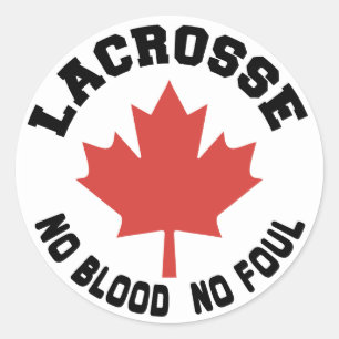 Pegatina Redonda Canadiense de Canadá LaCrosse