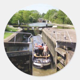 PEGATINA REDONDA CANAL NARROWBOATS