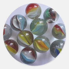 Pegatina Redonda Canales de ojos de gato de juguete vintage