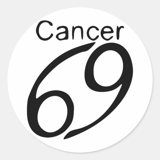 Pegatina Redonda Cáncer (Anverso)