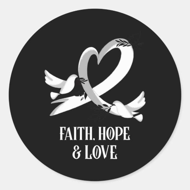 Pegatina Redonda Cancer Awareness Cancer Awareness Month World Canc (Anverso)