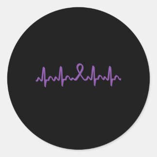 Pegatina Redonda Cáncer de páncreas Hebeat Cinta de Cáncer Pancreát