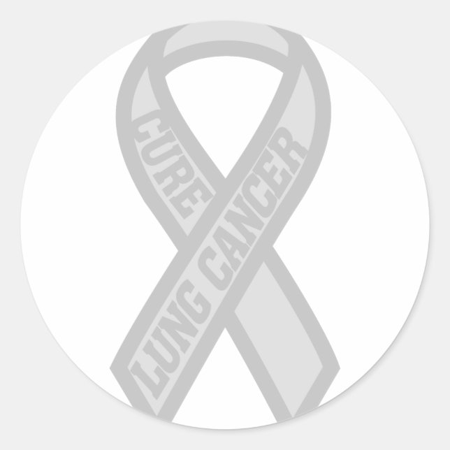 Pegatina Redonda Cáncer de pulmón (Anverso)