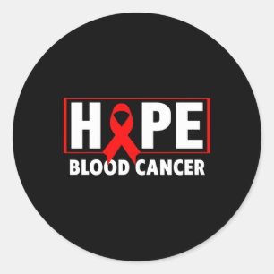 Pegatina Redonda Cáncer de Sangre - Esperanza Conciencia sobre el C
