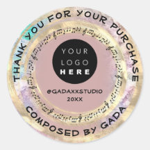 Canción de notas sociales del logotipo de la músic